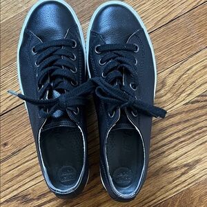 Paul Green Bixby platform Black  Leather Lace-Up Sneakers -